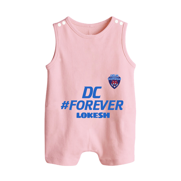 DC Forever - Support Your Favorite Team With Our Customized IPL-Themed Romper Suit For Babies With Name - BABY PINK - 0 - 5 Months Old (Chest 18")