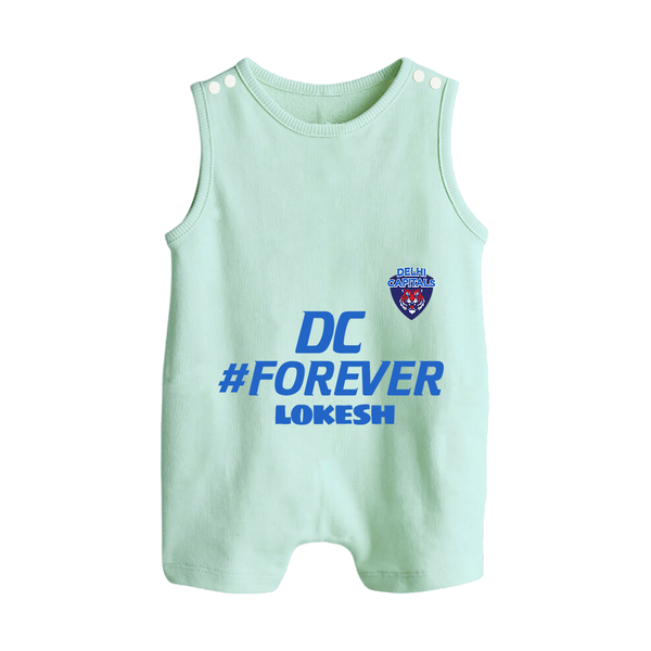 DC Forever - Support Your Favorite Team With Our Customized IPL-Themed Romper Suit For Babies With Name - MINT GREEN - 0 - 5 Months Old (Chest 18")