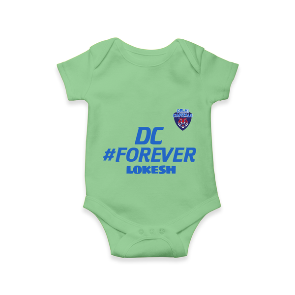 DC Forever - Support Your Favorite Team With Our Customized IPL-Themed Romper For Babies With Name - GREEN - 0 - 3 Months Old (Chest 16")