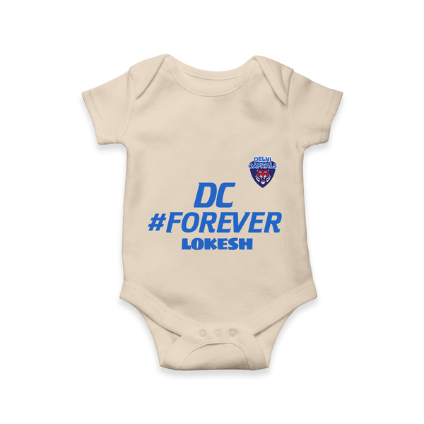 DC Forever - Support Your Favorite Team With Our Customized IPL-Themed Romper For Babies With Name - IVORY - 0 - 3 Months Old (Chest 16")