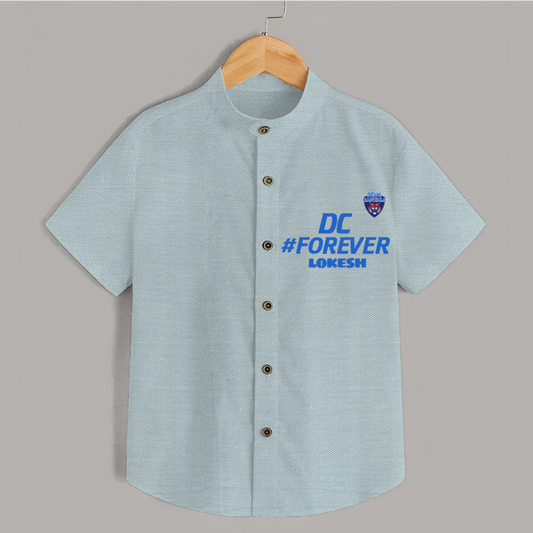 DC Forever - Support Your Favorite Team With Our Customized IPL-Themed Shirt For Kids With Name - ARCTIC BLUE - 0 - 6 Months Old (Chest 23")