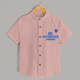 DC Forever - Support Your Favorite Team With Our Customized IPL-Themed Shirt For Kids With Name - PEACH - 0 - 6 Months Old (Chest 23")