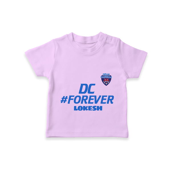 DC Forever - Support Your Favorite Team With Our Customized IPL-Themed T-Shirt For Kids With Name - LILAC - 0-5 Months Old (Chest 17")