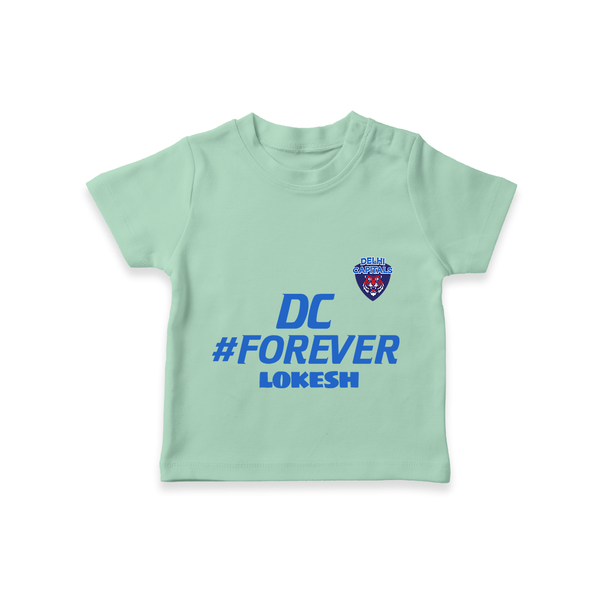 DC Forever - Support Your Favorite Team With Our Customized IPL-Themed T-Shirt For Kids With Name - MINT GREEN - 0-5 Months Old (Chest 17")