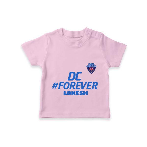 DC Forever - Support Your Favorite Team With Our Customized IPL-Themed T-Shirt For Kids With Name - PINK - 0-5 Months Old (Chest 17")