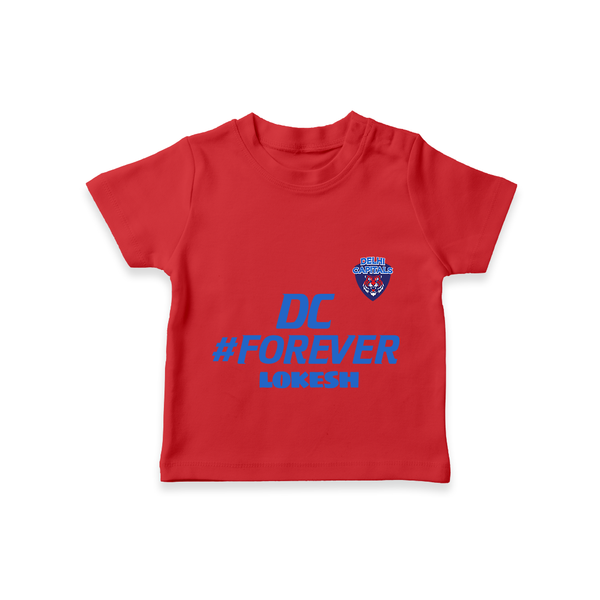 DC Forever - Support Your Favorite Team With Our Customized IPL-Themed T-Shirt For Kids With Name - RED - 0-5 Months Old (Chest 17")