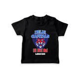 Delhi Capitals "Dil Dilli Hai" - Support Your Favorite Team With Our Customized IPL-Themed T-Shirt For Kids With Name - BLACK - 0-5 Months Old (Chest 17")