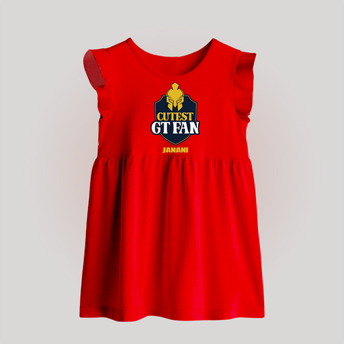 Cutest GT Fan - Support Your Favorite Team With Our Customized IPL-Themed Baby Frock For Babies With Name