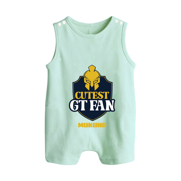 Cutest GT Fan - Support Your Favorite Team With Our Customized IPL-Themed Romper Suit For Babies With Name - MINT GREEN - 0 - 5 Months Old (Chest 18")