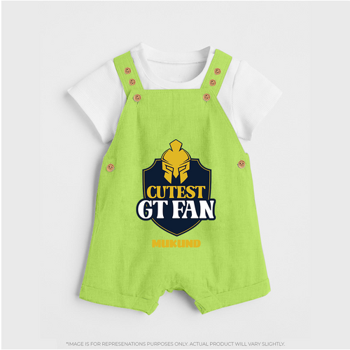 Cutest GT Fan - Support Your Favorite Team With Our Customized IPL-Themed Dungaree For Kids With Name