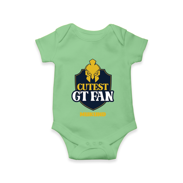 Cutest GT Fan - Support Your Favorite Team With Our Customized IPL-Themed Romper For Babies With Name - GREEN - 0 - 3 Months Old (Chest 16")