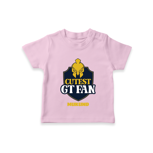 Cutest GT Fan - Support Your Favorite Team With Our Customized IPL-Themed T-Shirt For Kids With Name - PINK - 0-5 Months Old (Chest 17")
