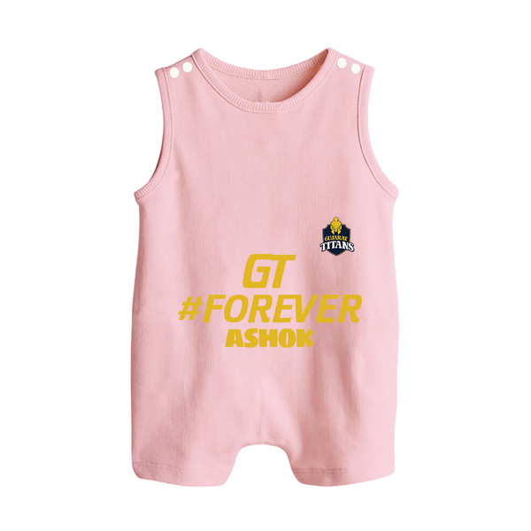 GT Forever - Support Your Favorite Team With Our Customized IPL-Themed Romper Suit For Babies With Name - BABY PINK - 0 - 5 Months Old (Chest 18")