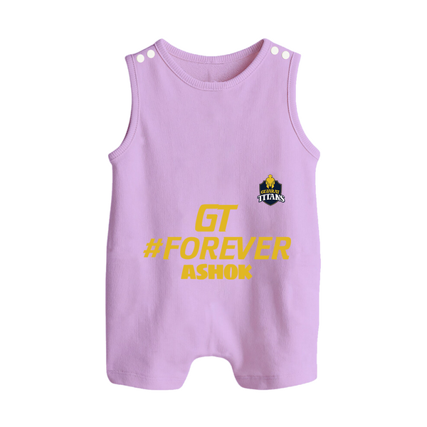 GT Forever - Support Your Favorite Team With Our Customized IPL-Themed Romper Suit For Babies With Name - LILAC - 0 - 5 Months Old (Chest 18")