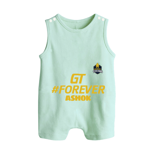 GT Forever - Support Your Favorite Team With Our Customized IPL-Themed Romper Suit For Babies With Name - MINT GREEN - 0 - 5 Months Old (Chest 18")