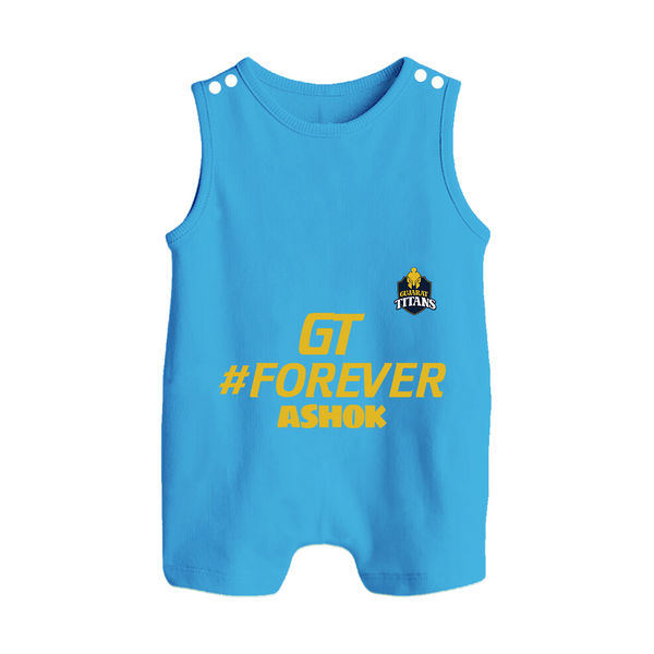 GT Forever - Support Your Favorite Team With Our Customized IPL-Themed Romper Suit For Babies With Name - ROYAL BLUE - 0 - 5 Months Old (Chest 18")