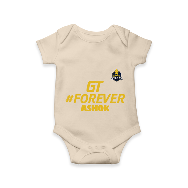 GT Forever - Support Your Favorite Team With Our Customized IPL-Themed Romper For Babies With Name - IVORY - 0 - 3 Months Old (Chest 16")