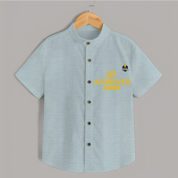 GT Forever - Support Your Favorite Team With Our Customized IPL-Themed Shirt For Kids With Name - ARCTIC BLUE - 0 - 6 Months Old (Chest 23")