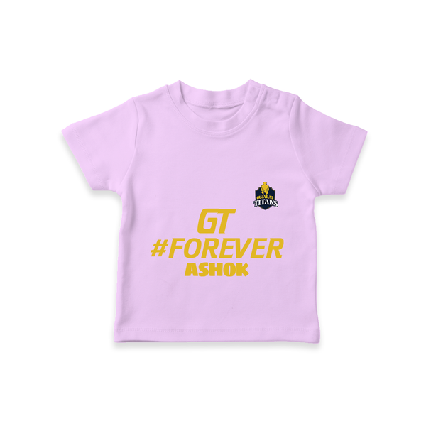 GT Forever - Support Your Favorite Team With Our Customized IPL-Themed T-Shirt For Kids With Name - LILAC - 0-5 Months Old (Chest 17")