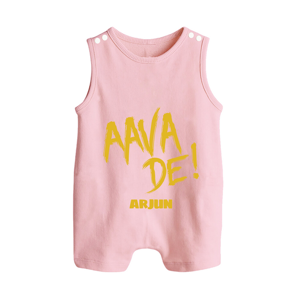 AAVA DE! - Support Your Favorite Team With Our Customized IPL-Themed Romper Suit For Babies With Name - BABY PINK - 0 - 5 Months Old (Chest 18")