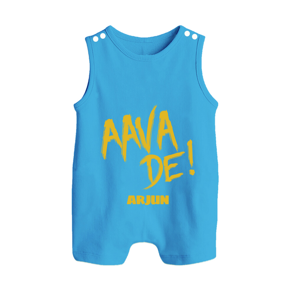 AAVA DE! - Support Your Favorite Team With Our Customized IPL-Themed Romper Suit For Babies With Name - ROYAL BLUE - 0 - 5 Months Old (Chest 18")