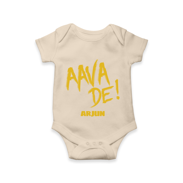 AAVA DE! - Support Your Favorite Team With Our Customized IPL-Themed Romper For Babies With Name - IVORY - 0 - 3 Months Old (Chest 16")