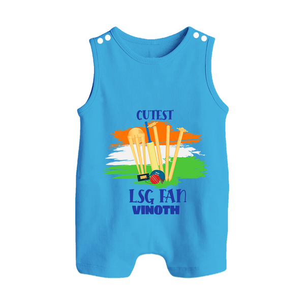 Cutest LSG Fan - Cheer For Your Team With Our Customized IPL-Themed Romper Suit For Babies With Name - ROYAL BLUE - 0 - 5 Months Old (Chest 18")