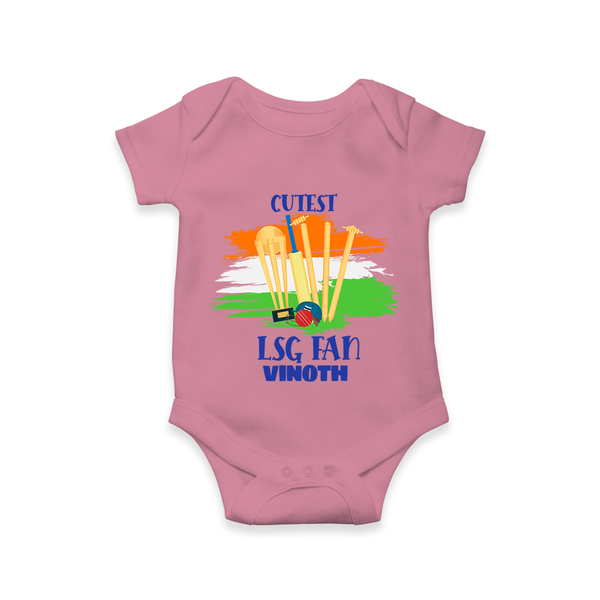 Cutest LSG Fan - Cheer For Your Team With Our Customized IPL-Themed Romper For Babies With Name - ONION - 0 - 3 Months Old (Chest 16")