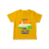 Cutest LSG Fan - Cheer For Your Team With Our Customized IPL-Themed T-Shirt For Kids With Name - CHROME YELLOW - 0-5 Months Old (Chest 17")