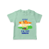 Cutest LSG Fan - Cheer For Your Team With Our Customized IPL-Themed T-Shirt For Kids With Name - MINT GREEN - 0-5 Months Old (Chest 17")