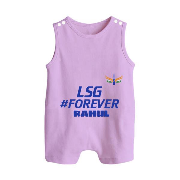 LSG #Forever - Cheer For Your Team With Our Customized IPL-Themed Romper Suit For Babies With Name - LILAC - 0 - 5 Months Old (Chest 18")