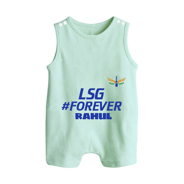 LSG #Forever - Cheer For Your Team With Our Customized IPL-Themed Romper Suit For Babies With Name - MINT GREEN - 0 - 5 Months Old (Chest 18")