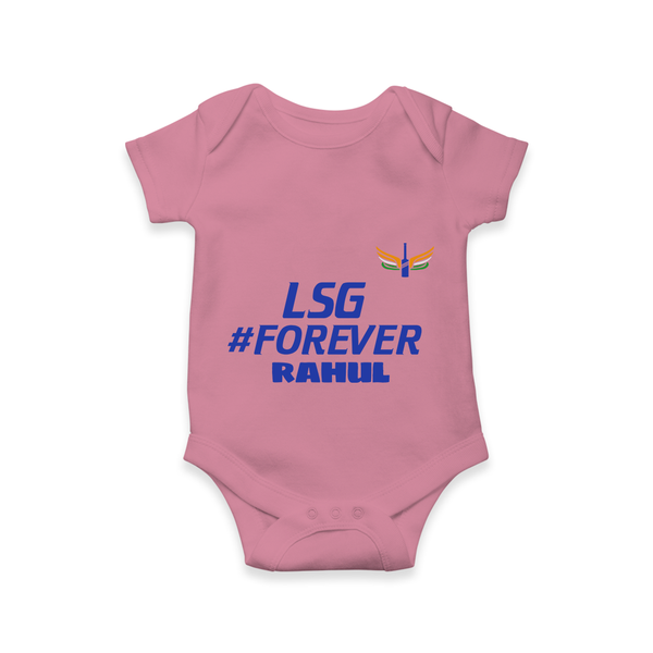 LSG #Forever - Cheer For Your Team With Our Customized IPL-Themed Romper For Babies With Name - ONION - 0 - 3 Months Old (Chest 16")