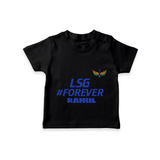 LSG #Forever - Cheer For Your Team With Our Customized IPL-Themed T-Shirt For Kids With Name - BLACK - 0-5 Months Old (Chest 17")