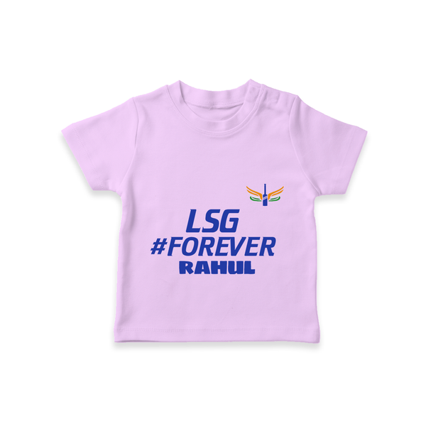 LSG #Forever - Cheer For Your Team With Our Customized IPL-Themed T-Shirt For Kids With Name - LILAC - 0-5 Months Old (Chest 17")