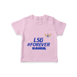 LSG #Forever - Cheer For Your Team With Our Customized IPL-Themed T-Shirt For Kids With Name - PINK - 0-5 Months Old (Chest 17")