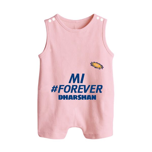 MI #Forever - Get Set For IPL Madness With Our Customized IPL-Themed Romper Suit For Babies With Name - BABY PINK - 0 - 5 Months Old (Chest 18")