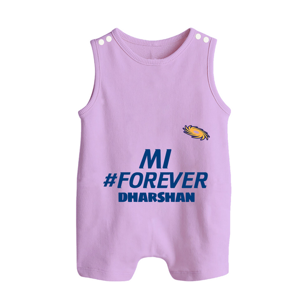 MI #Forever - Get Set For IPL Madness With Our Customized IPL-Themed Romper Suit For Babies With Name - LILAC - 0 - 5 Months Old (Chest 18")