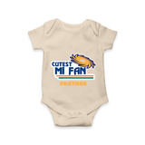 Cutest MI Fan - Get Set For IPL Madness With Our Customized IPL-Themed Romper For Babies With Name - IVORY - 0 - 3 Months Old (Chest 16")