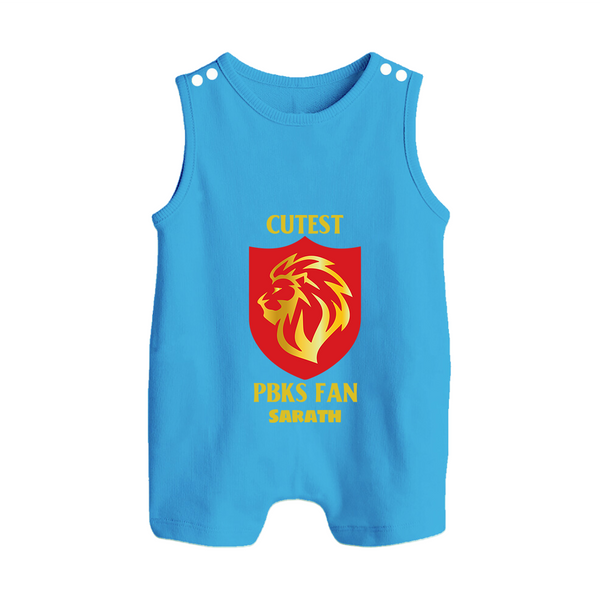 Cutest PBKS Fan - Bring Home The Stadium Vibe With Our Customized IPL Special Romper Suit For Babies With Name - ROYAL BLUE - 0 - 5 Months Old (Chest 18")
