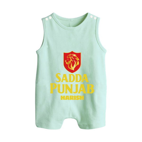 Sadda Punjab - Bring Home The Stadium Vibe With Our Customized IPL Special Romper Suit For Babies With Name - MINT GREEN - 0 - 5 Months Old (Chest 18")