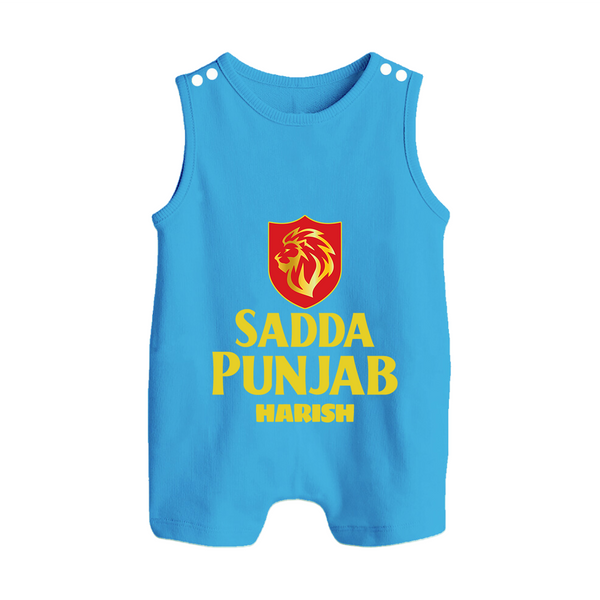 Sadda Punjab - Bring Home The Stadium Vibe With Our Customized IPL Special Romper Suit For Babies With Name - ROYAL BLUE - 0 - 5 Months Old (Chest 18")