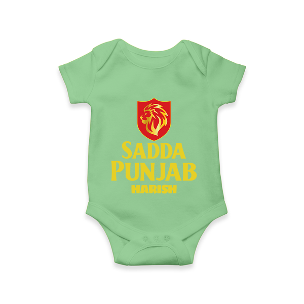 Sadda Punjab - Bring Home The Stadium Vibe With Our Customized IPL Special Romper For Babies With Name - GREEN - 0 - 3 Months Old (Chest 16")