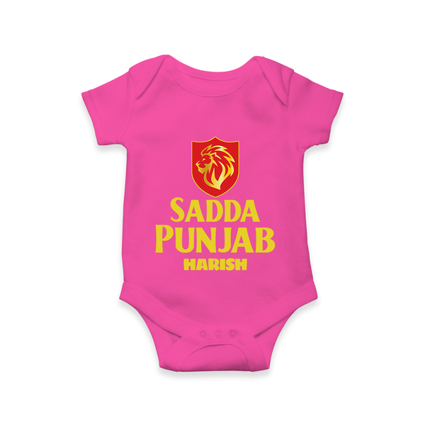 Sadda Punjab - Bring Home The Stadium Vibe With Our Customized IPL Special Romper For Babies With Name - HOT PINK - 0 - 3 Months Old (Chest 16")
