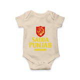 Sadda Punjab - Bring Home The Stadium Vibe With Our Customized IPL Special Romper For Babies With Name - IVORY - 0 - 3 Months Old (Chest 16")