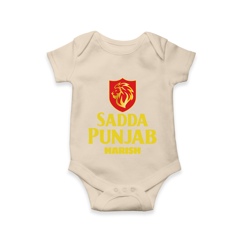 Sadda Punjab - Bring Home The Stadium Vibe With Our Customized IPL Special Romper For Babies With Name - IVORY - 0 - 3 Months Old (Chest 16")