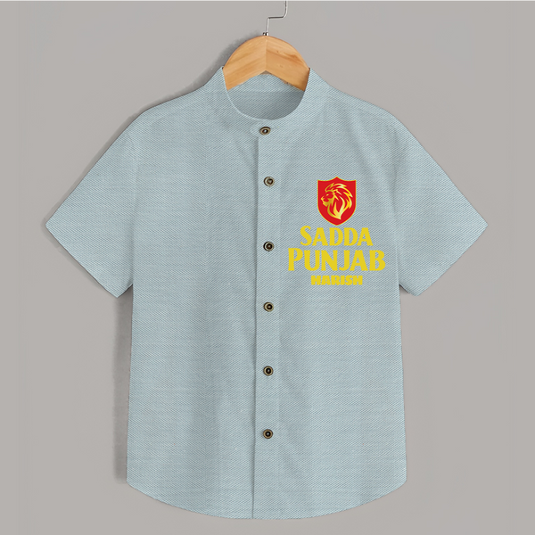 Sadda Punjab - Bring Home The Stadium Vibe With Our Customized IPL Special Shirt For Kids With Name - ARCTIC BLUE - 0 - 6 Months Old (Chest 23")