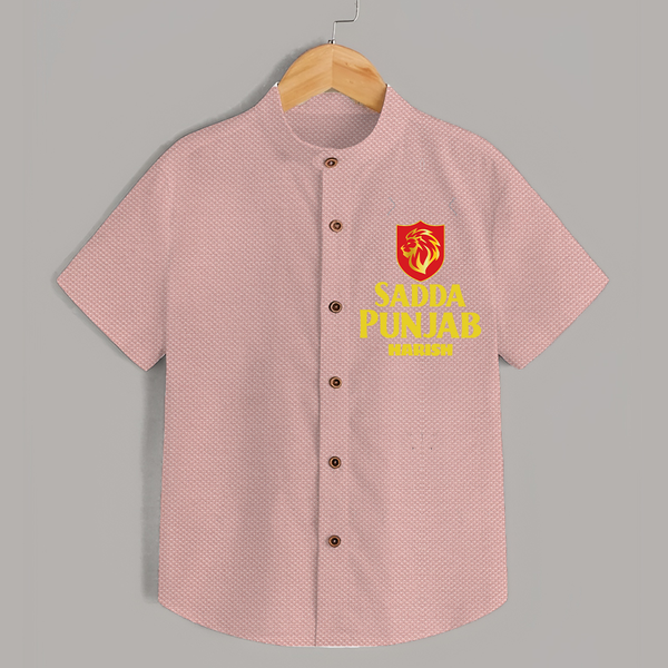 Sadda Punjab - Bring Home The Stadium Vibe With Our Customized IPL Special Shirt For Kids With Name - PEACH - 0 - 6 Months Old (Chest 23")