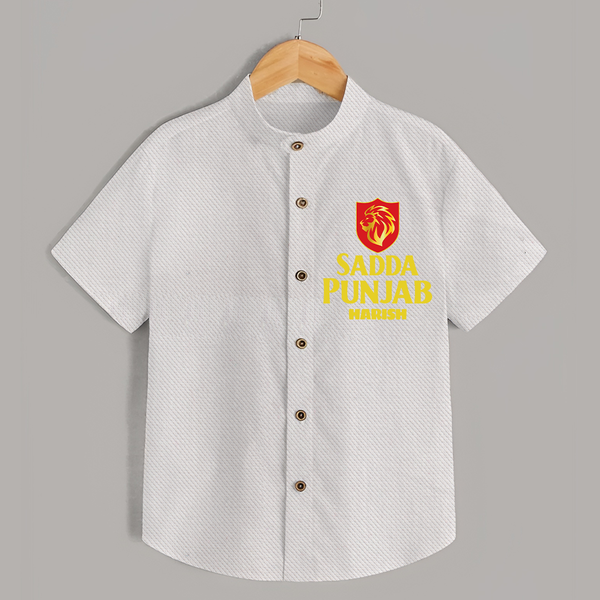 Sadda Punjab - Bring Home The Stadium Vibe With Our Customized IPL Special Shirt For Kids With Name - WHITE - 0 - 6 Months Old (Chest 23")
