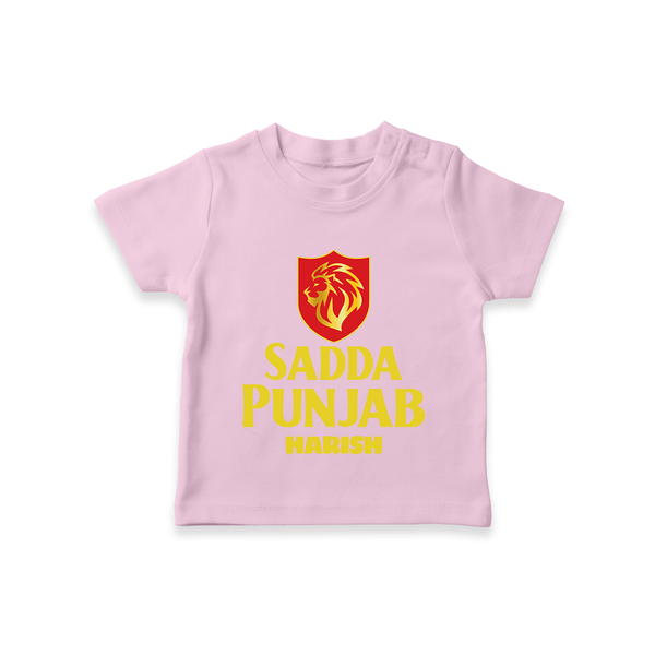 Sadda Punjab - Bring Home The Stadium Vibe With Our Customized IPL Special T-Shirt For Kids With Name - PINK - 0-5 Months Old (Chest 17")